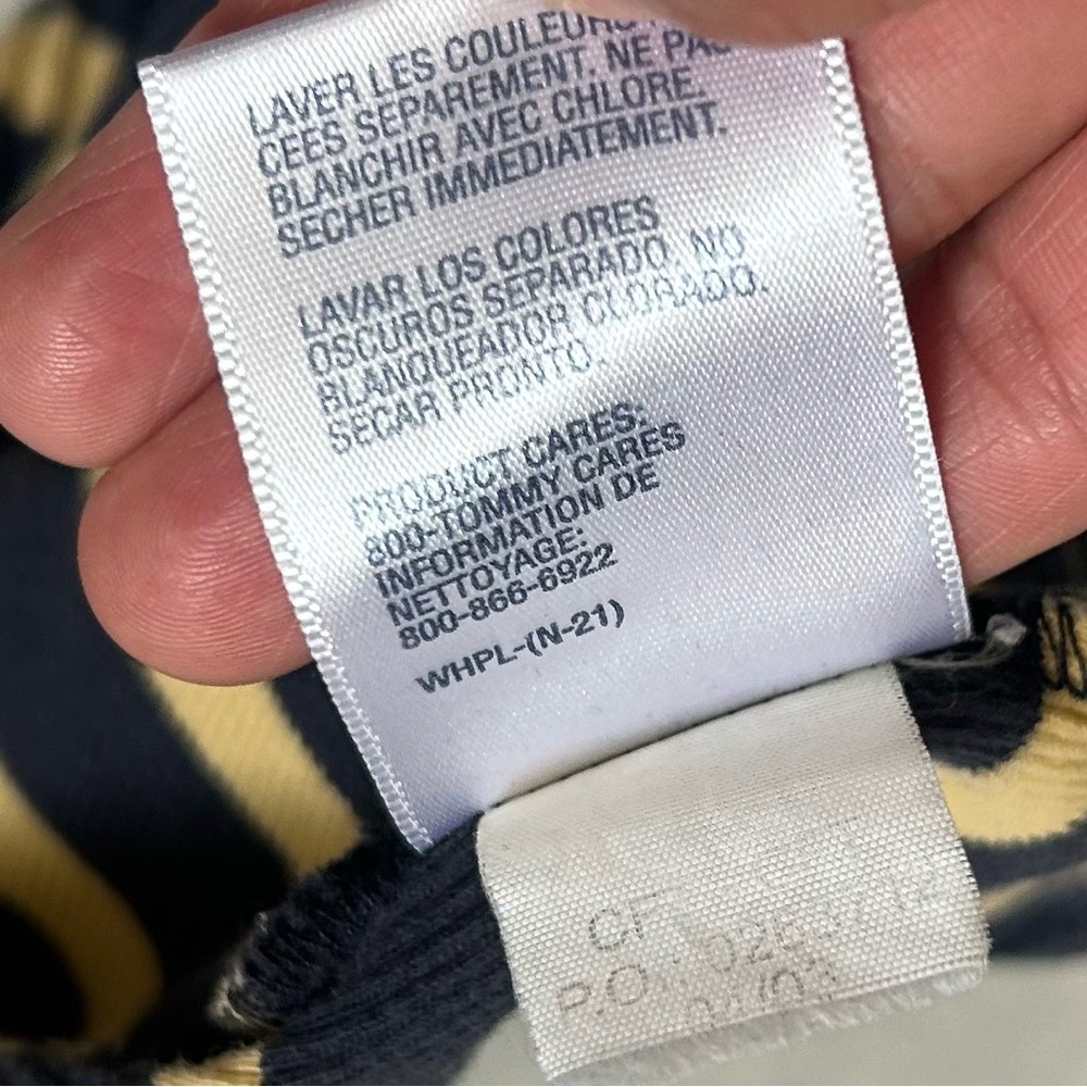 Tommy Hilfiger Black and Yellow Striped Top - Picture 7 of 7